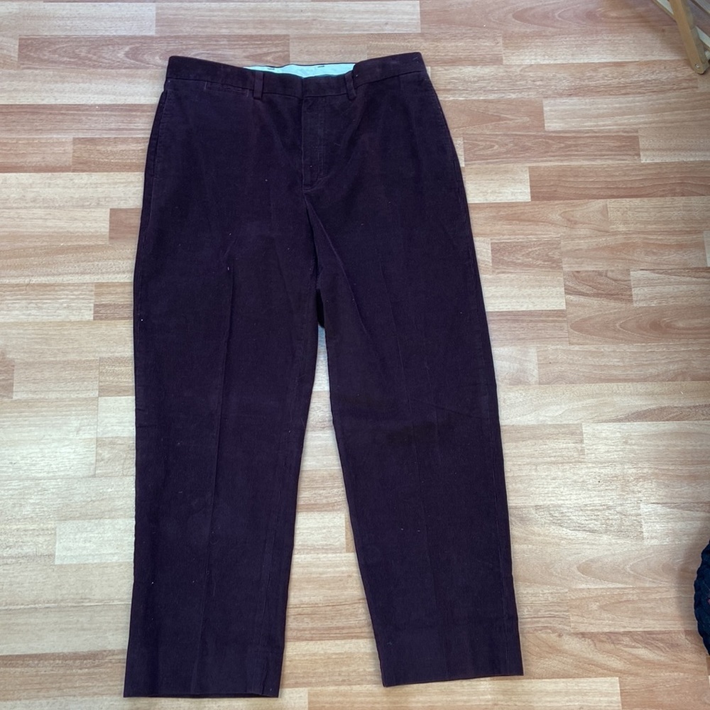 Llbean classic corduroy dark burgundy size 36 x 34 chino style
